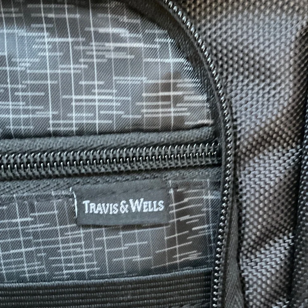 Men's Black Backpack with Colorful Wheel Design